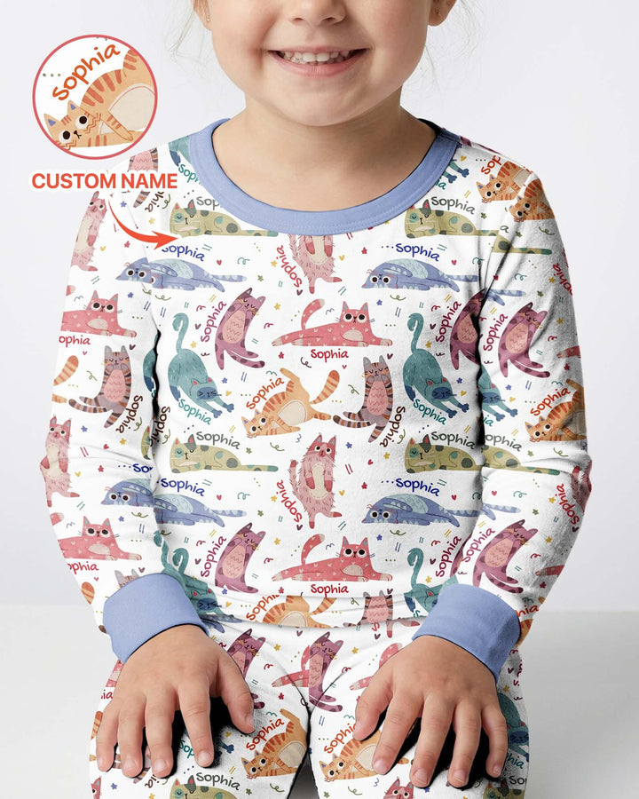 Cat Nap Crew Bamboo Two Piece Long Sleeve Pajama Set