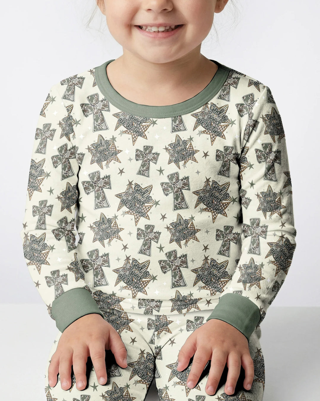 Template Bamboo Two Piece Long Sleeve Pyjamas Set