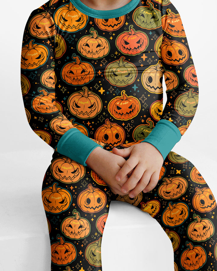 Jack O’ Lantern Nights Bamboo Two Piece Long Sleeve Pajama Set