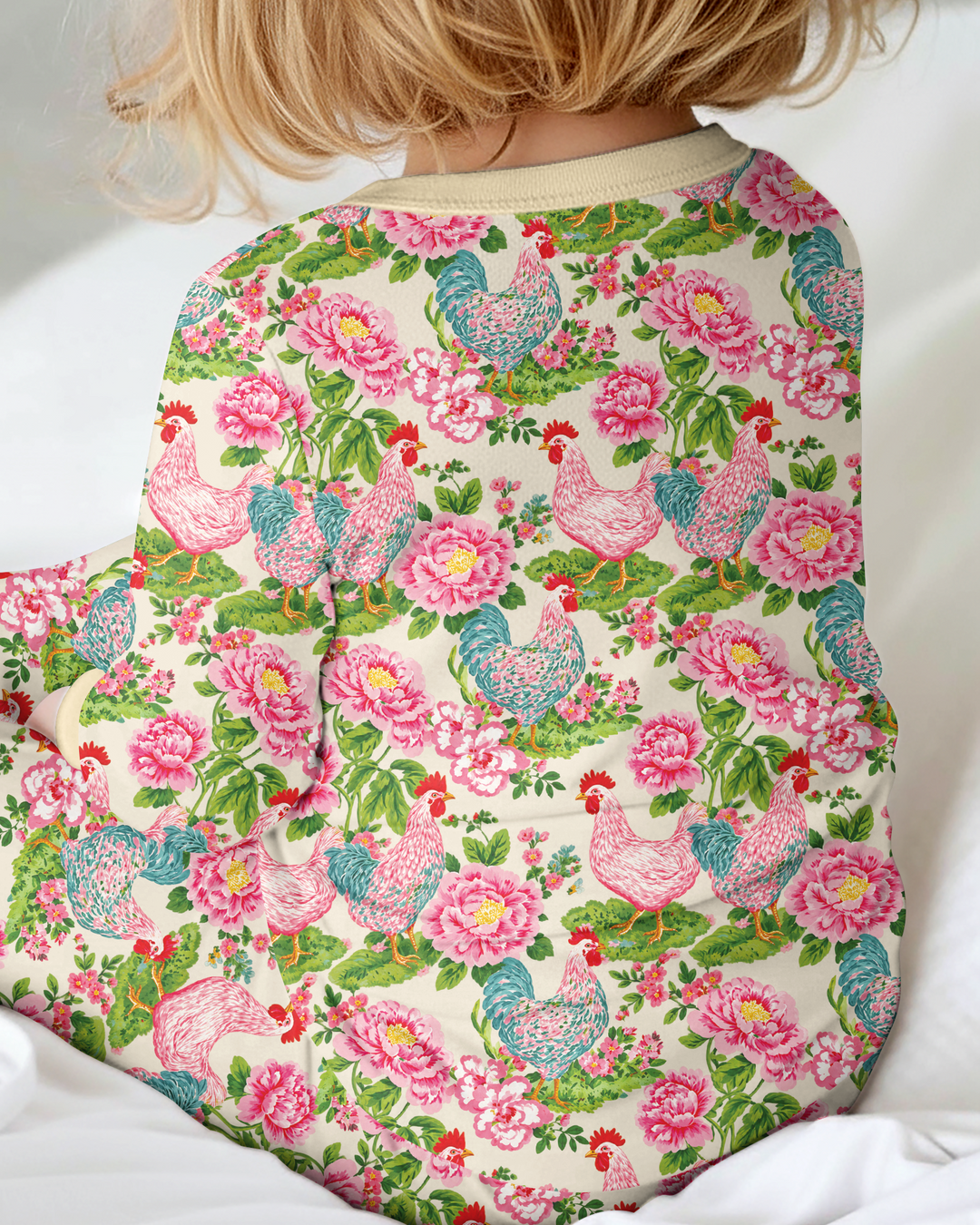Chicken and Peony Mommy And Me Matching Bamboo Convertible Zippy
