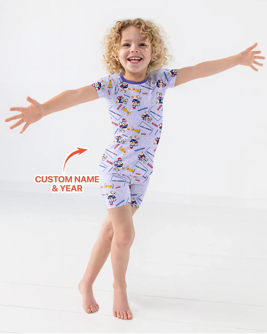 My First World Cup Bamboo Two Piece Short Sleeve Shorts Pajama Set
