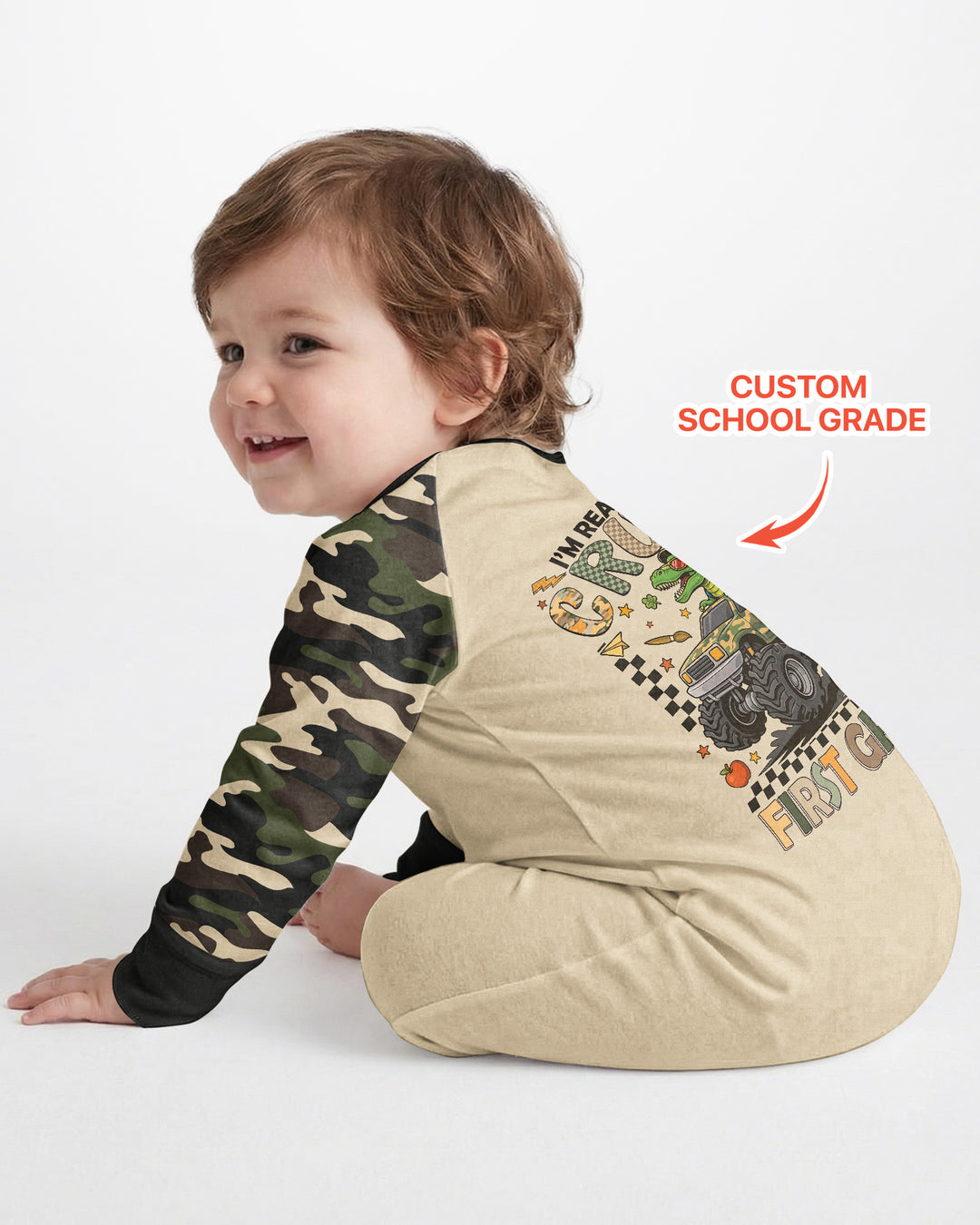 Back To School Monster Truck Dino Bamboo Convertible Zippy
