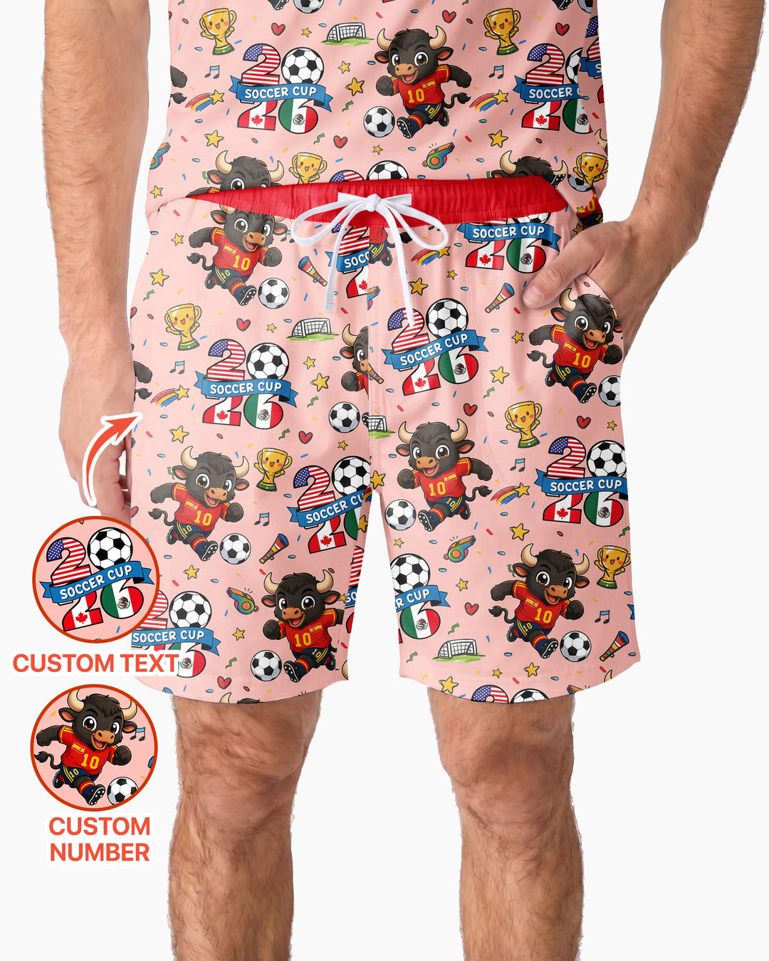 We Are The Champions Soccer Cup 2026 Bamboo Men Short Sleeve Short Pajama Set