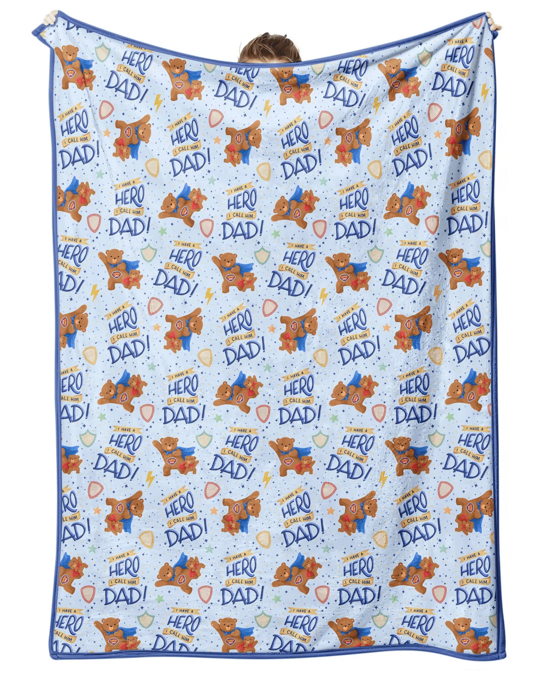 I Have A Hero Daddy & Me Matching Bamboo Blanket