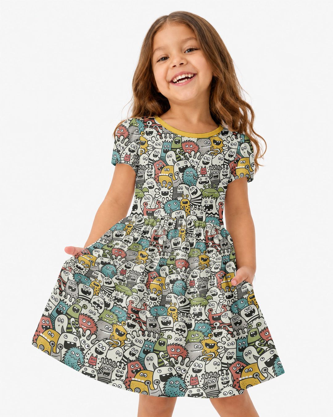 Monsters And Friends Bamboo Twirl Dress