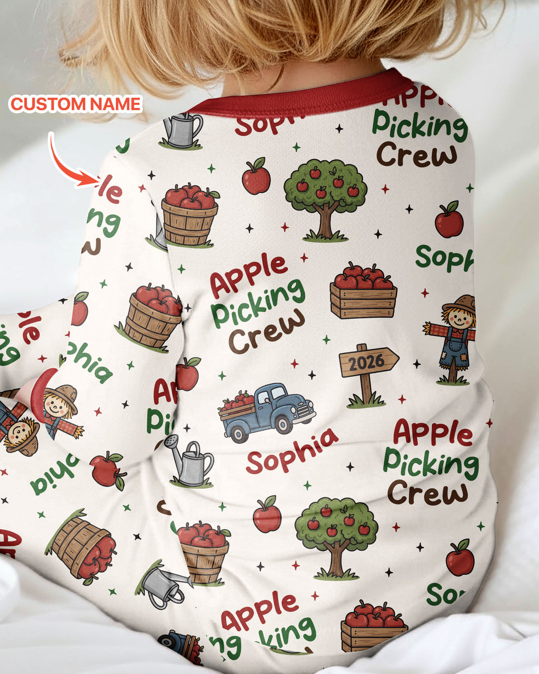 Custom Name Apple Picking Crew Bamboo Convertible Zippy