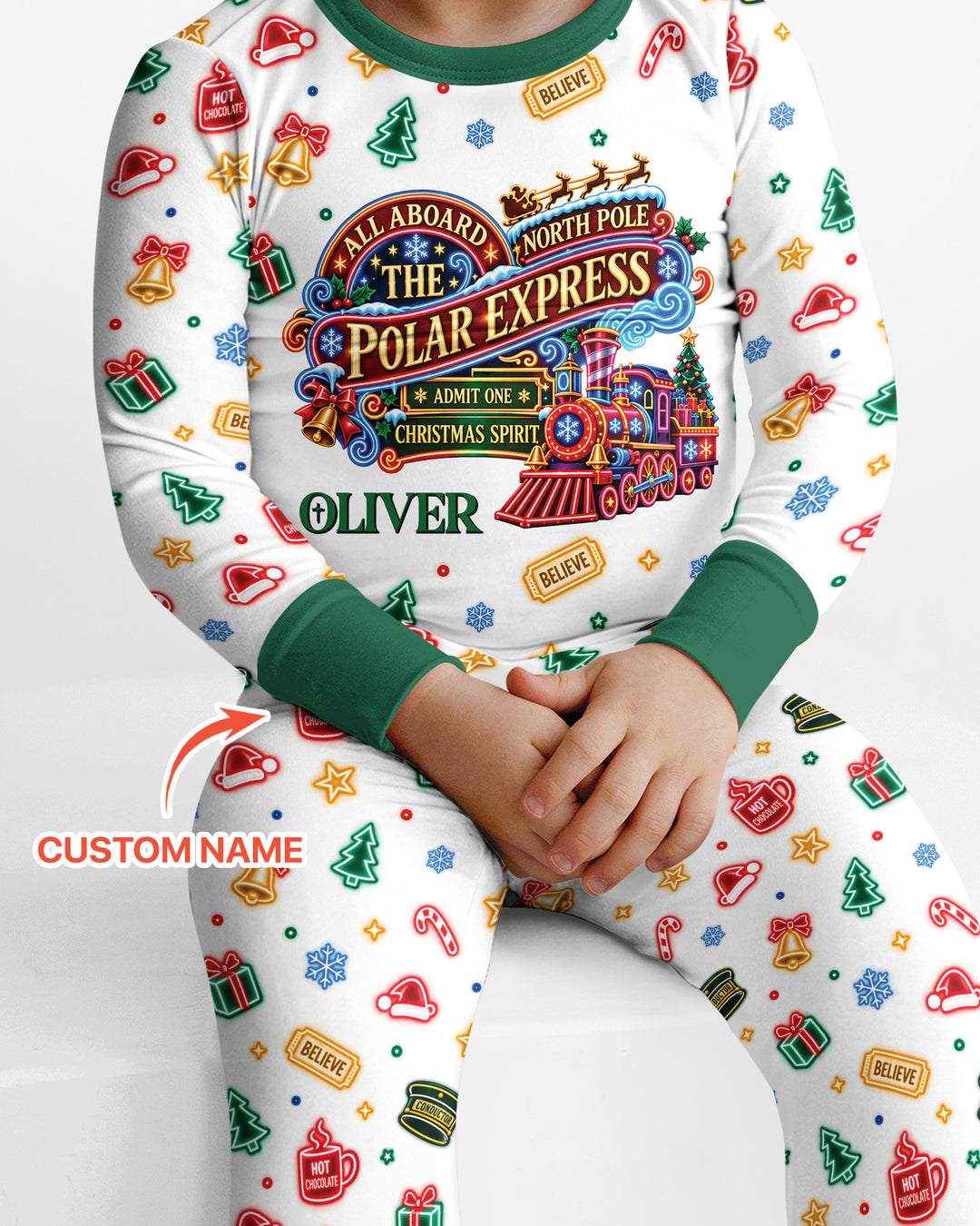 Christmas Spirit Express Bamboo Two Piece Long Sleeve Pajama Set