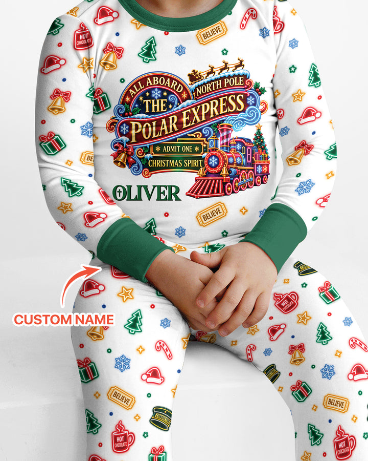 Christmas Spirit Express Bamboo Two Piece Long Sleeve Pajama Set