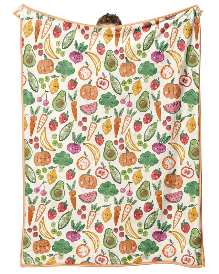 Veggie Friends Family Matching Bamboo Blanket