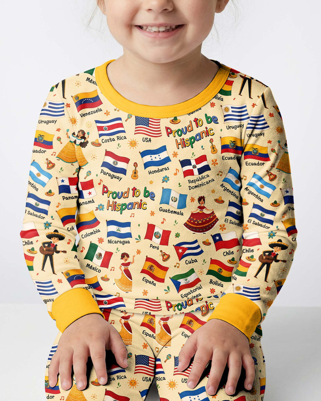 Proud To Be Hispanic Bamboo Two Piece Long Sleeve Pajama Set