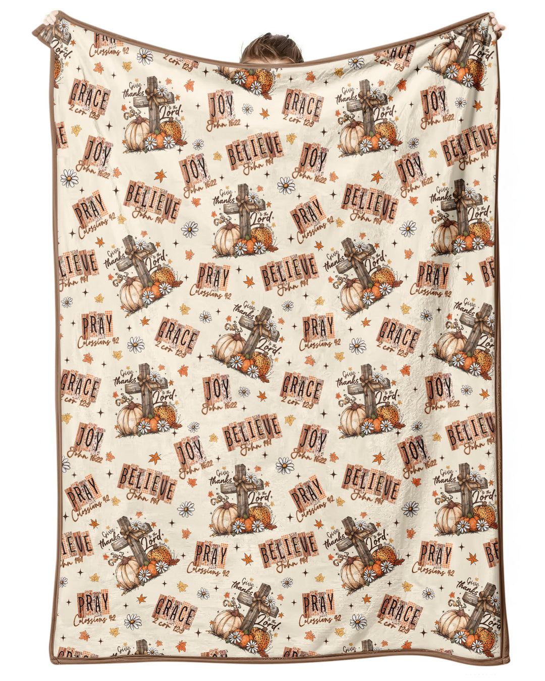 Floral Fall Give Thanks To The Lord Bamboo Blanket
