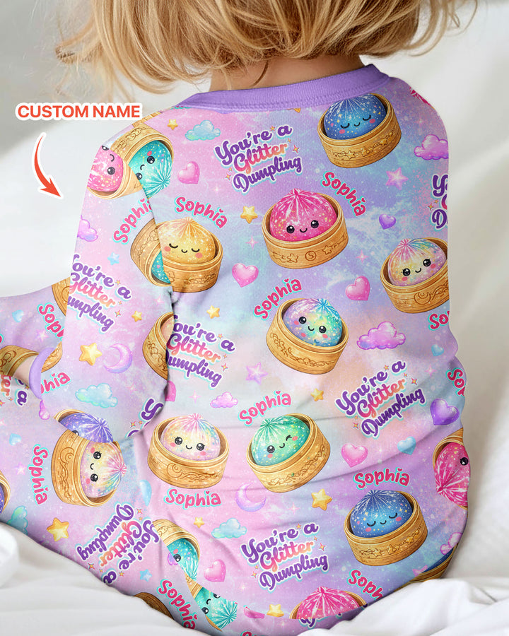 Custom Name You're A Glitter Dumpling Bamboo Convertible Zippy