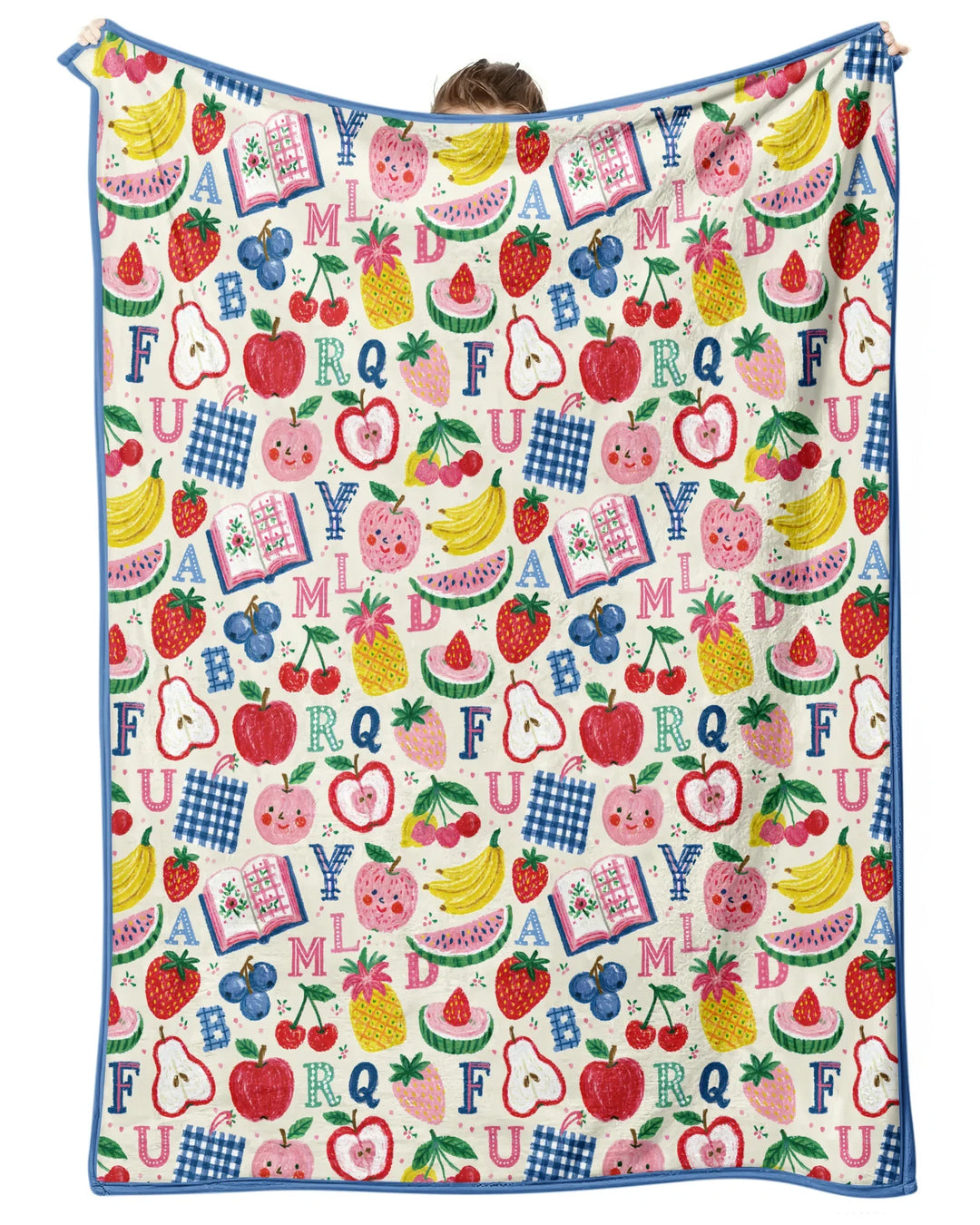 Back To School Fruit Alphabet Bamboo Blanket
