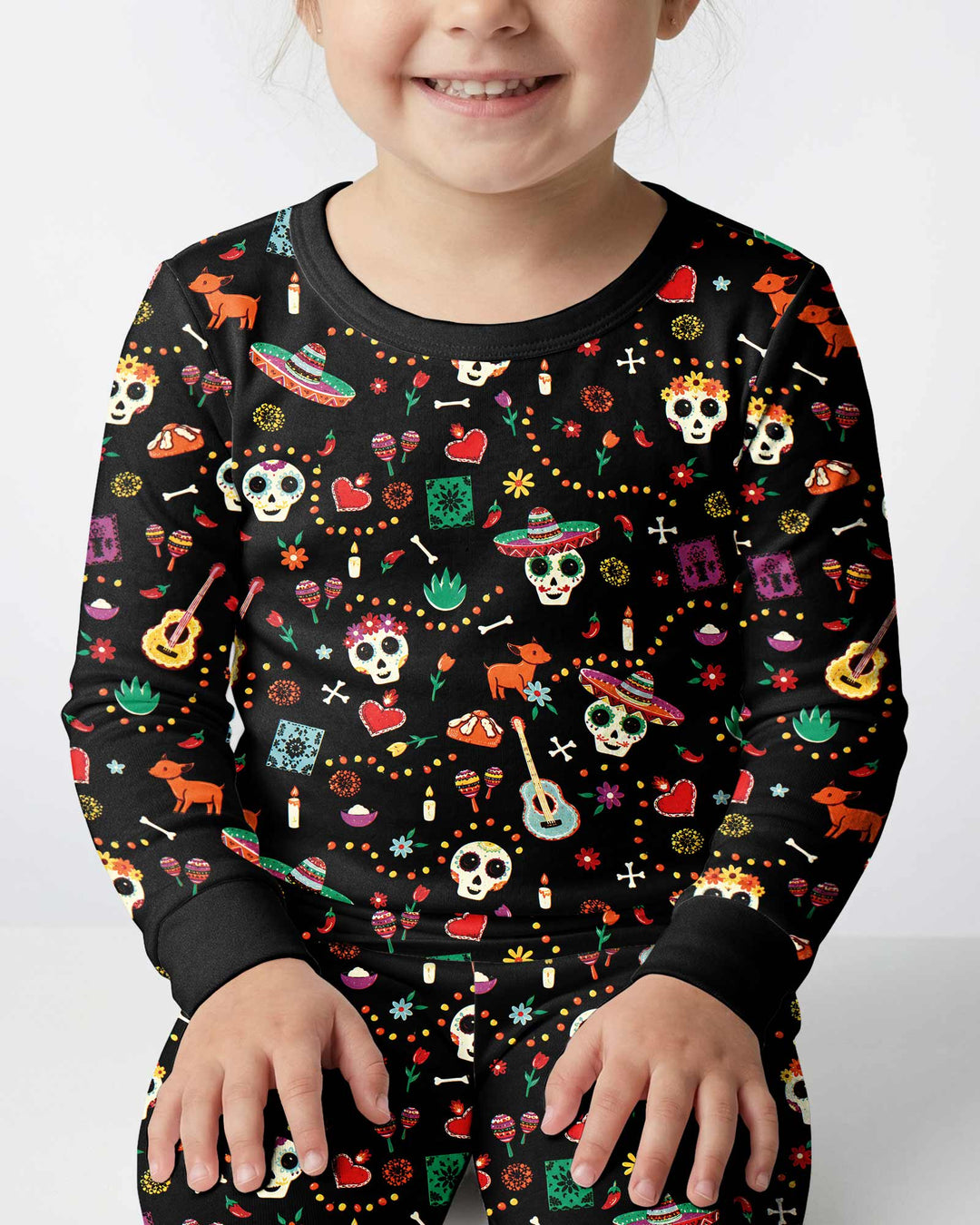 Day of the Dead Bamboo Two Piece Long Sleeve Pajama Set