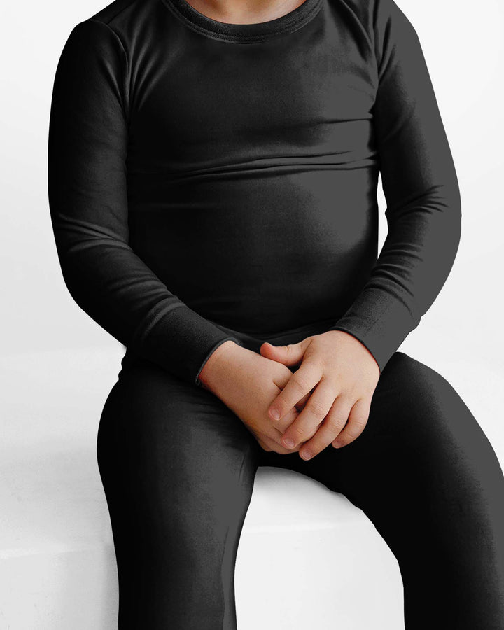 Black Bamboo Two Piece Pyjamas Set