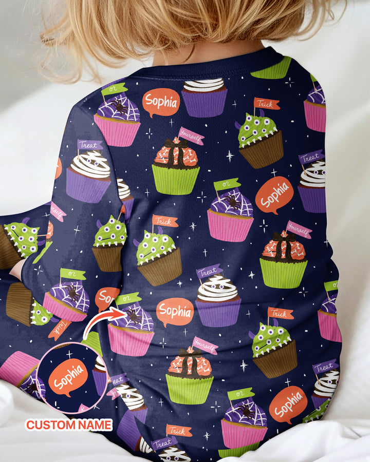 Custom Name Spooly Cupcake  Bamboo Convertible Zippy