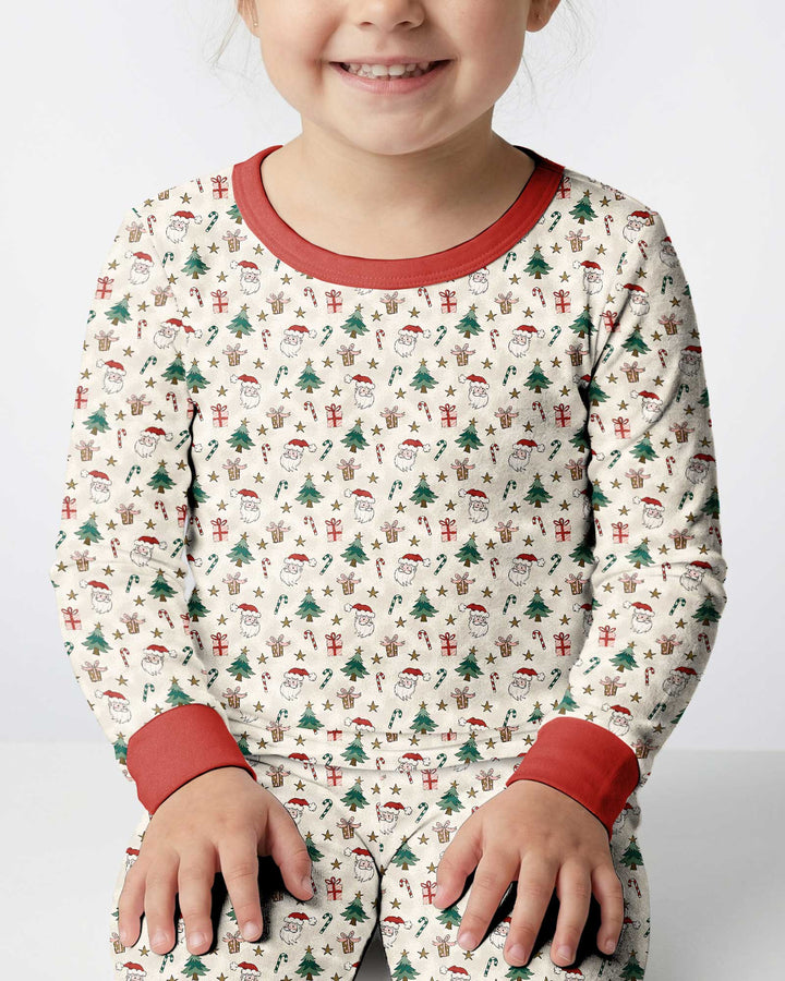 Template Bamboo Two Piece Long Sleeve Pyjamas Set