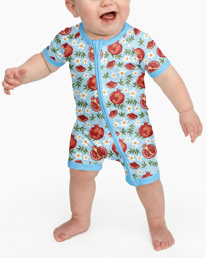 Pomegranate Garden Joy Family Matching Bamboo Shorty Zippy