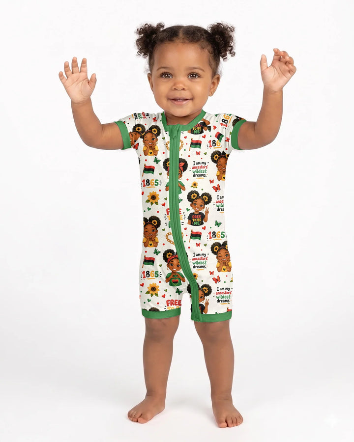 Juneteenth I am My Ancestors' Wildest Dream Bamboo Shorty Zippy