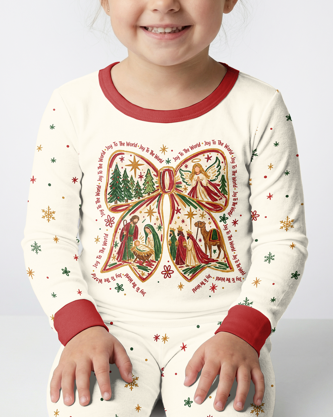 Joy To The World  Bamboo Two Piece Long Sleeve Pajama Set