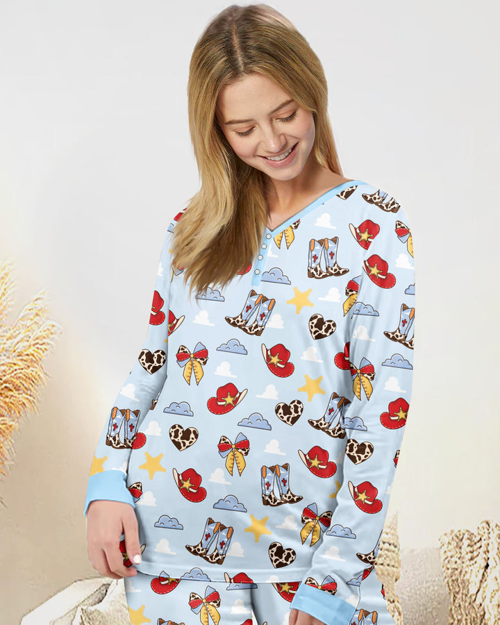 Cowboy Story Bamboo Women Pajama Set