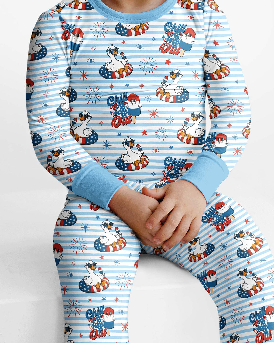 Chill the Fourth Out Bamboo Two Piece Long Sleeve Pajama Set
