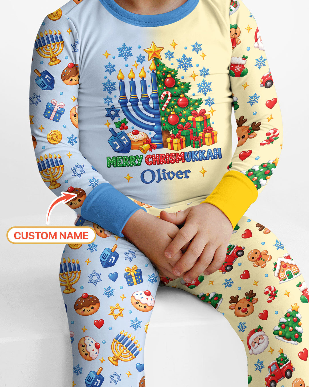 Merry Chrismukkah Bamboo Two Piece Long Sleeve Pajama Set