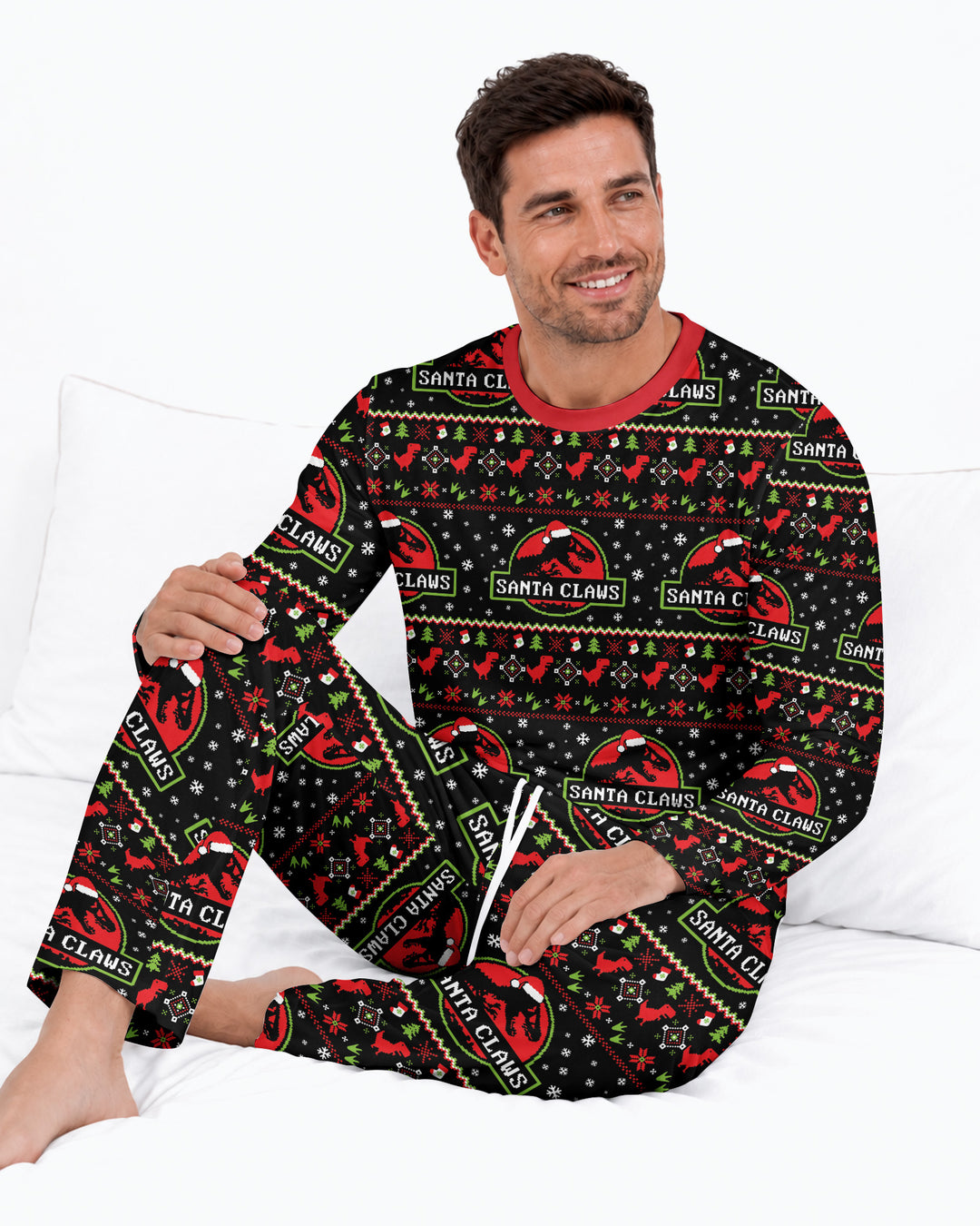 Santa Claws Christmas Bamboo Men's Pajama Set
