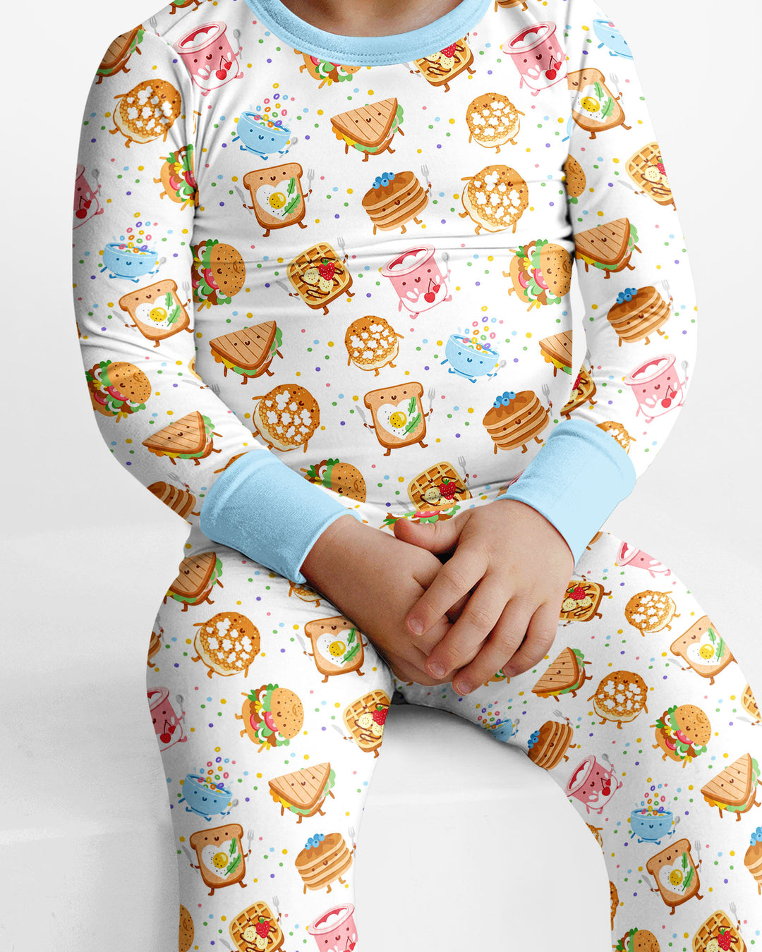 Breakfast Buddies Bamboo Two Piece Long Sleeve Pajama Set