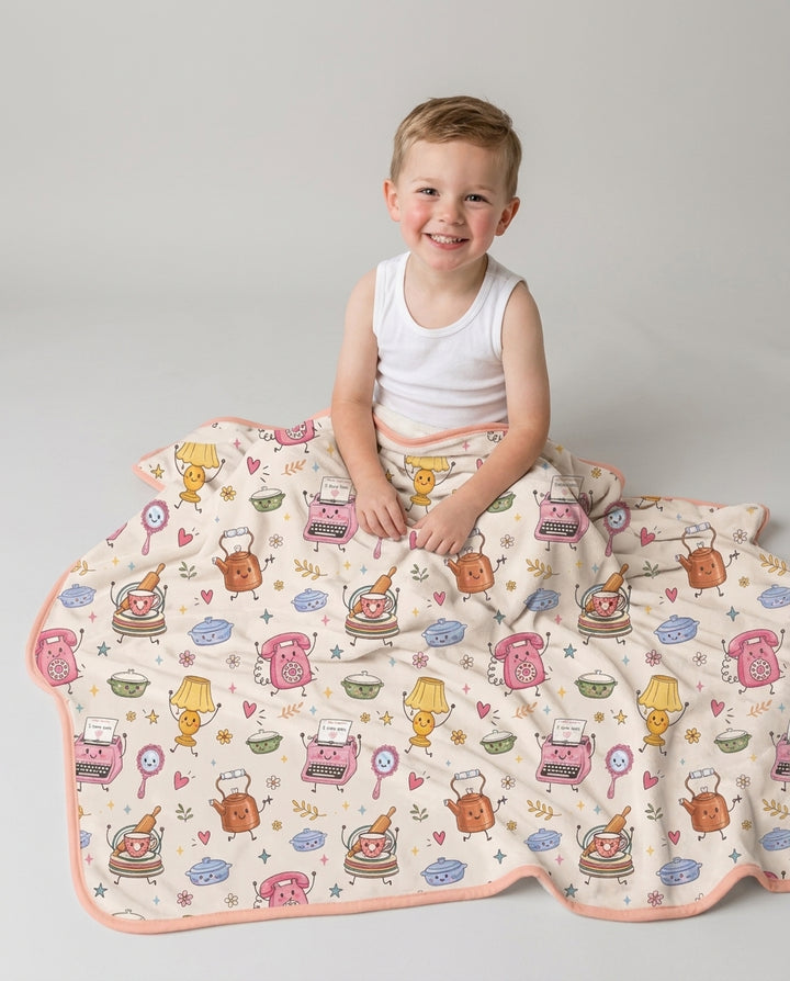 Retro Chasing Toy Bamboo Blanket