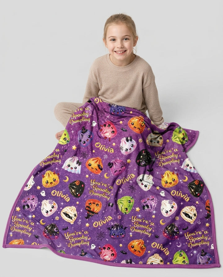 Custom Name You're A Spooky Dumpling Bamboo Blanket