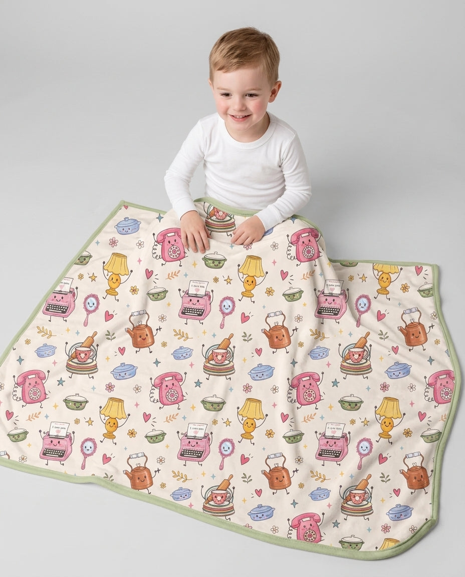 Retro Chasing Toy Bamboo Blanket