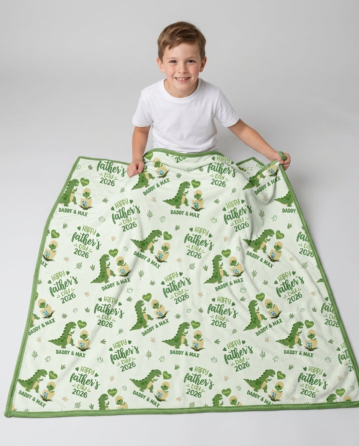 Custom Name Fathers Day 2026 Bamboo Blanket