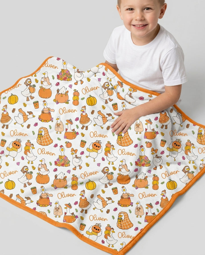 Fall Silly Goose Bamboo Blanket