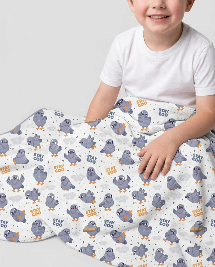 Pigeon Stay Coo Bamboo Blanket