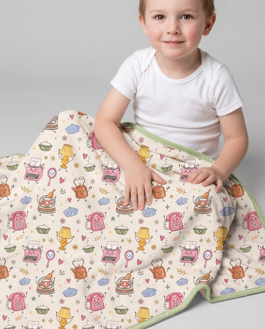 Retro Chasing Toy Bamboo Blanket