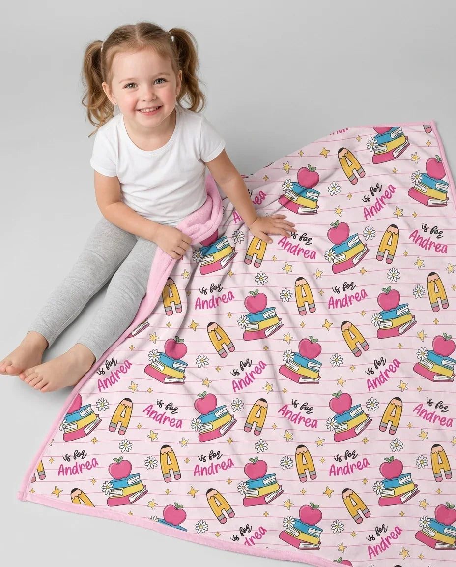 First Day of School Bamboo Blanket