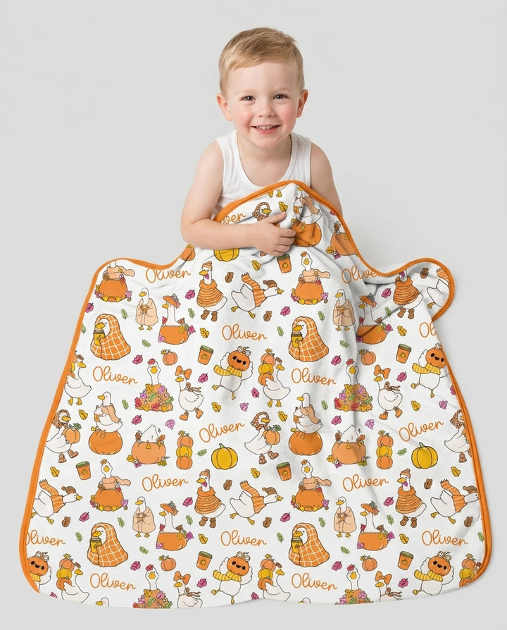 Fall Silly Goose Bamboo Blanket