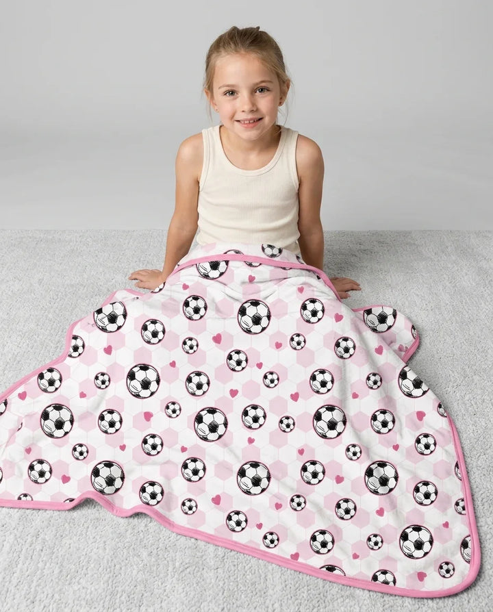 Goal Squad Family Matching Bamboo Blanket