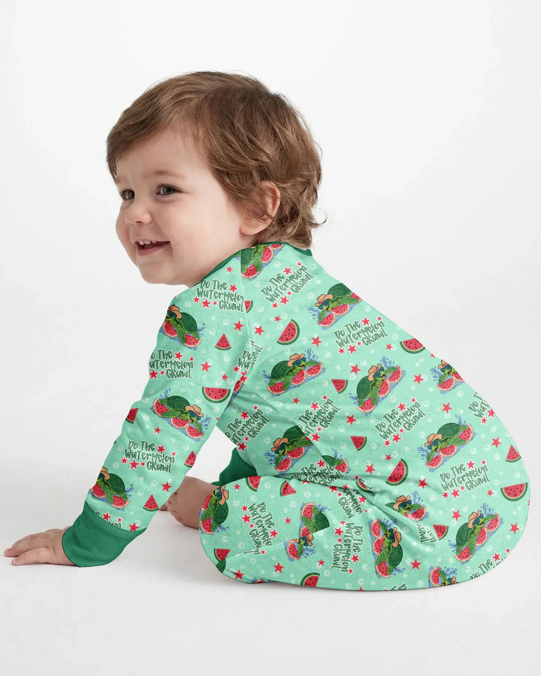 Watermelon Turtle Family Matching Bamboo Convertible Zippy