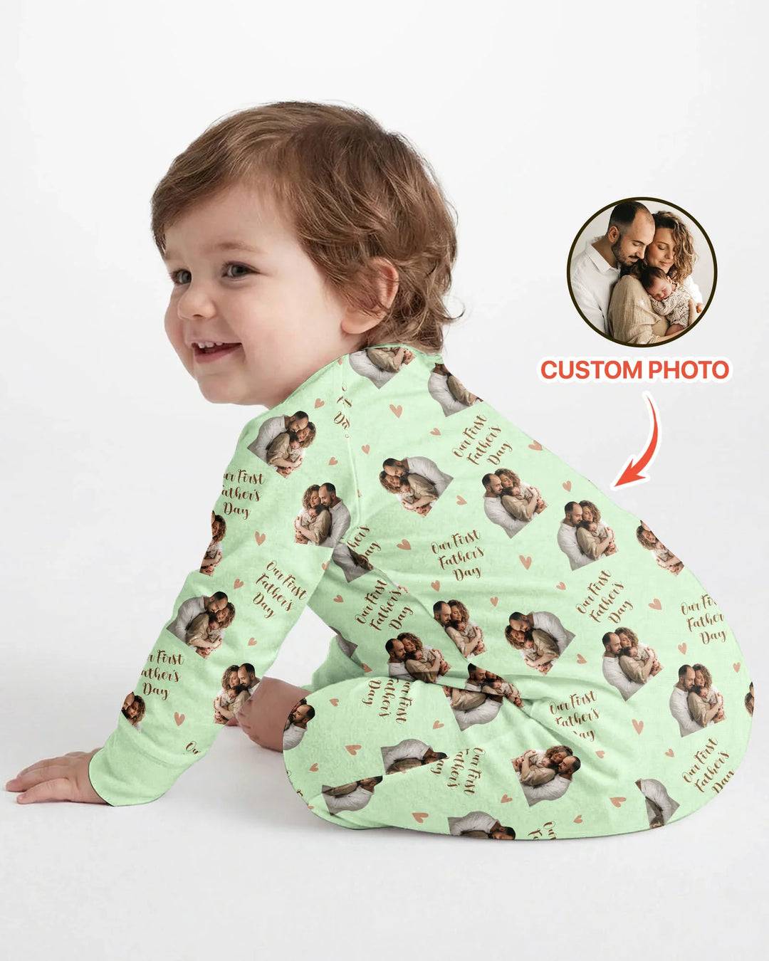 Custom Photo Our First as Parents Bamboo Convertible Zippy