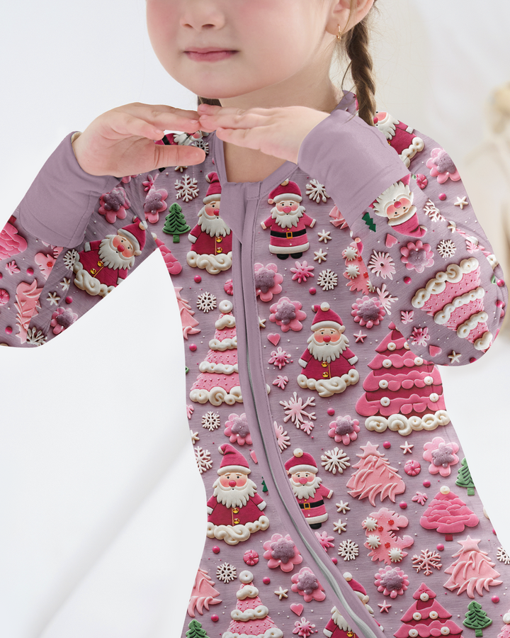 Pink Snowmen Bamboo Convertible Zippy