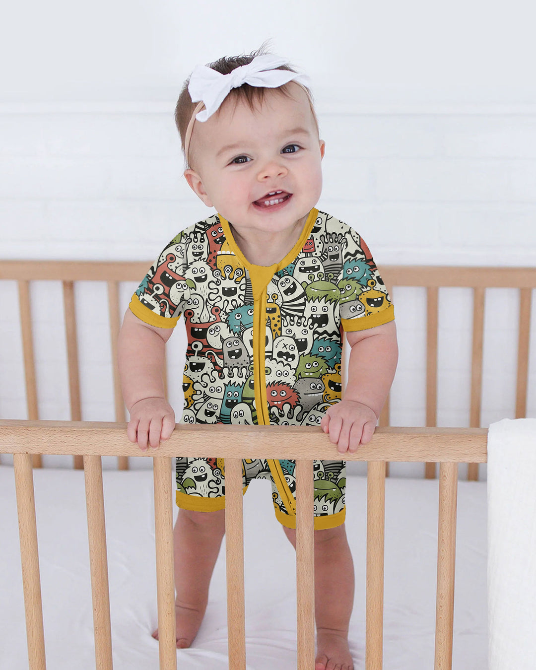 Monsters And Friends Bamboo Shorty Zippy