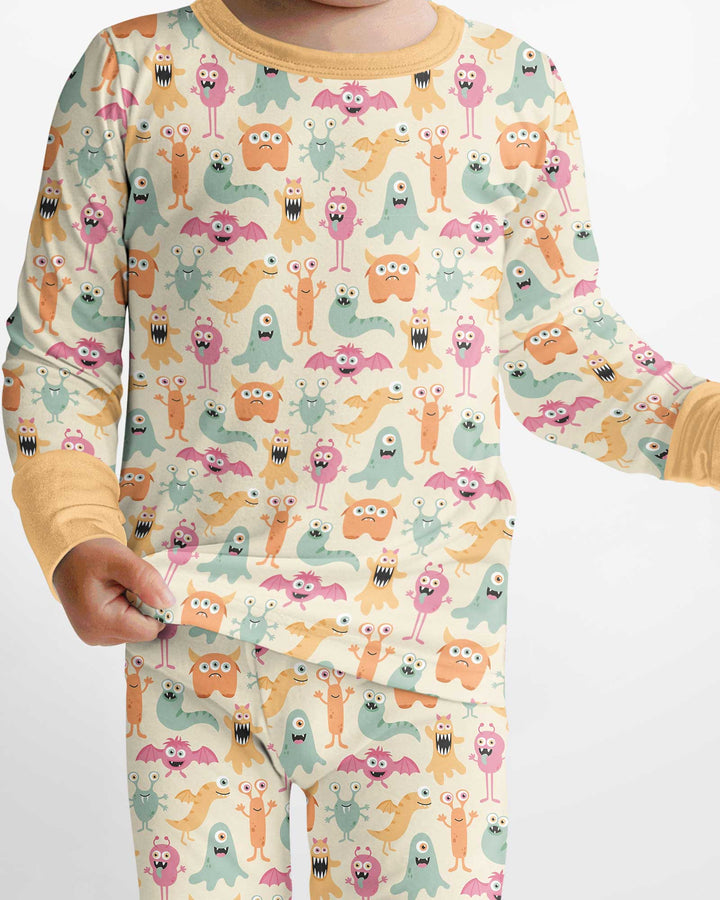 Monster Boo Bash Bamboo Two Piece Long Sleeve Pajama Set