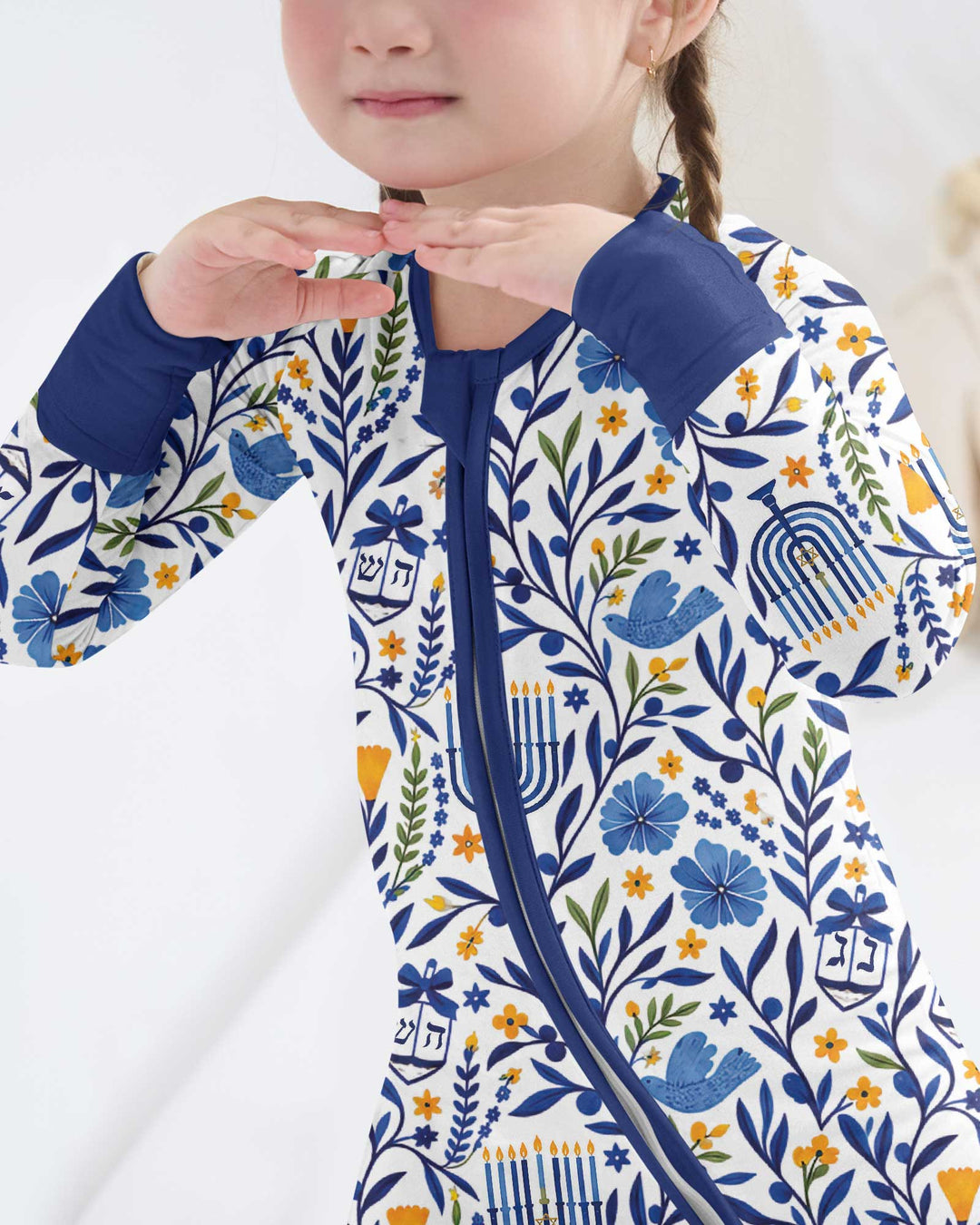 Hanukkah Toile Bamboo Convertible Zippy