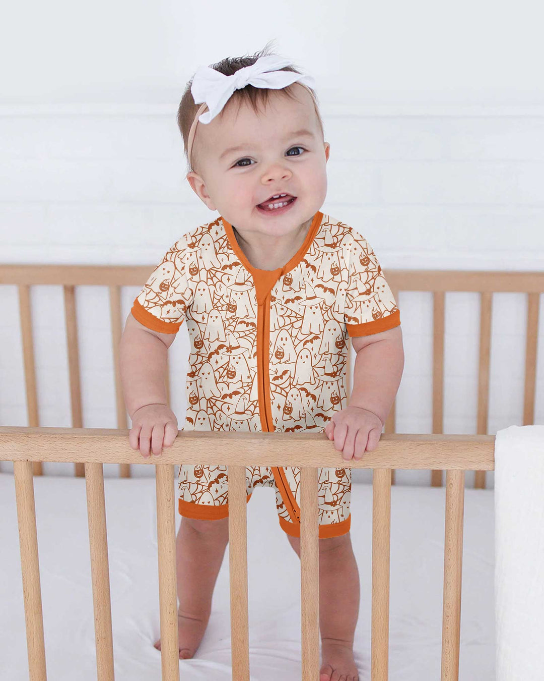 Boo Trick or Treat Ghosts Halloween Bamboo Shorty Zippy