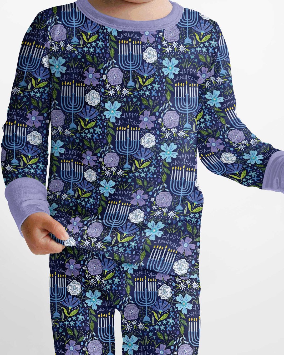 Hanukkah Me and Mom Matching Bamboo Two Piece Long Sleeve Pajama Set