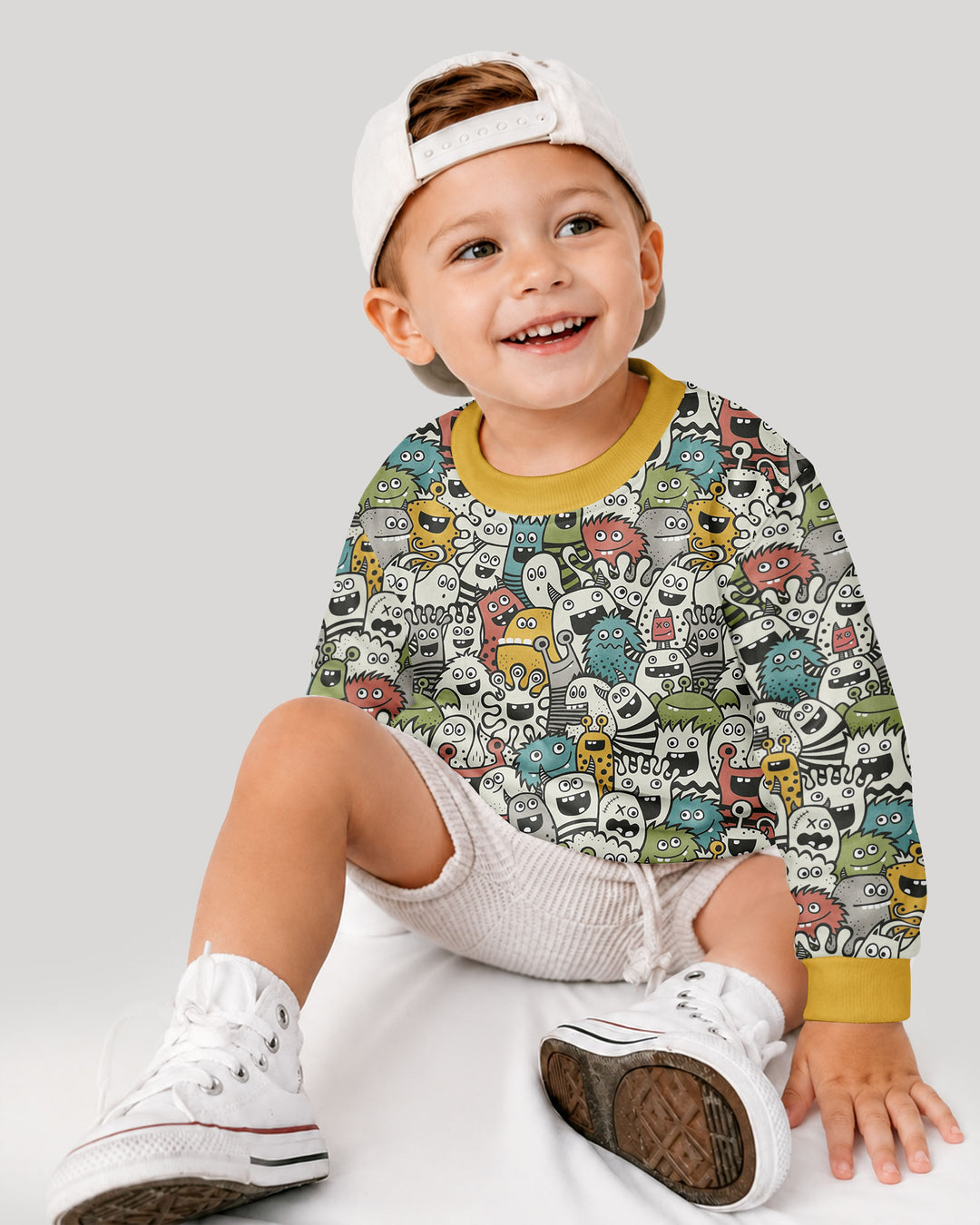 Monsters And Friends Bamboo Crewneck Sweatshirt