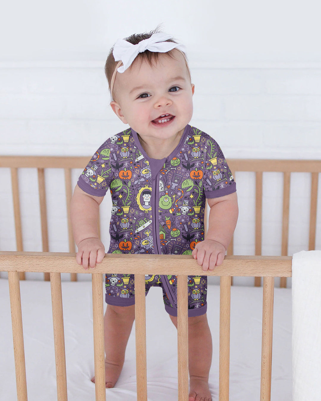 Halloween Monster Fun Bamboo Shorty Zippy