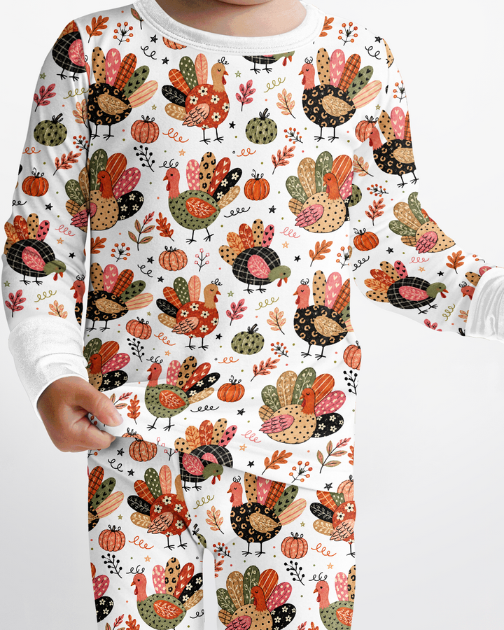 Boho Turkey Bamboo Two Piece Long Sleeve Pajama Set